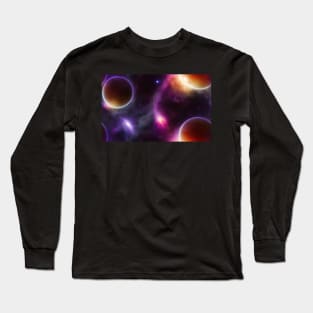 Seamless Stellar Cosmos Texture Patterns V Long Sleeve T-Shirt